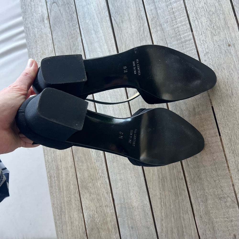 Vintage Yves Saint Laurent Black Strappy Heels - Picture 6 of 7